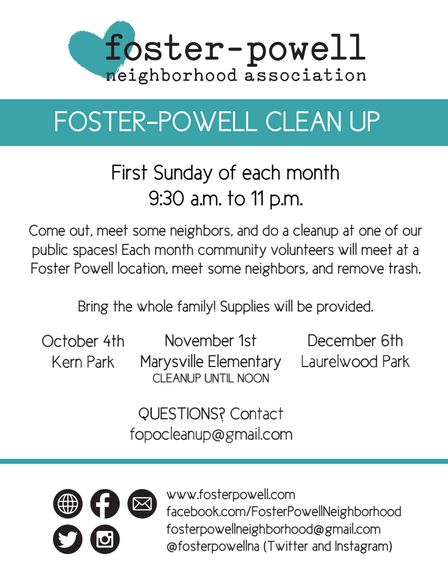 foster powell clean up event