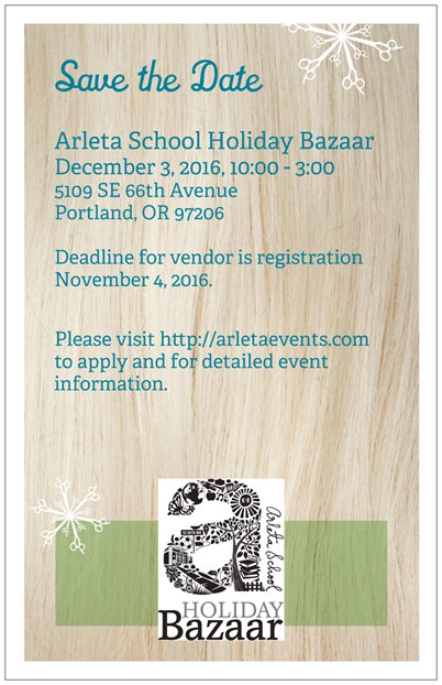Arleta School Holiday Bazaar - Benefiting Arleta PTA